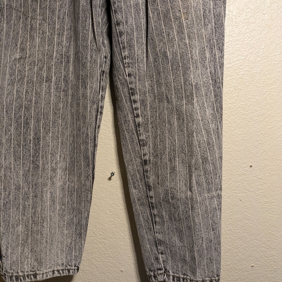 essential Sport Gray Striped High-Waisted Jeans Size 16 Pre-owned - Picture 3 of 8